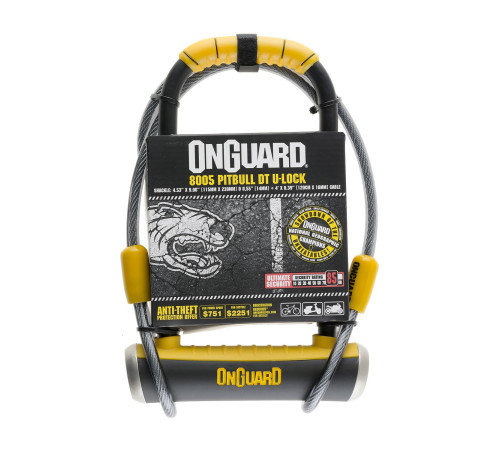 Велозамок ONGUARD PitBull DT 8005 U-LOCK - 14мм 115мм 230мм - 5 x ключ з кодом + шнур 10мм 120см Велозамок ONGUARD PitBull DT 8005 U-LOCK - 14мм 115мм 230мм - 5 x ключ з кодом + шнур 10мм 120см