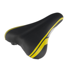Сідло дитяче 16/20 SM-311 чорний-жовтий-срібний + кокетка