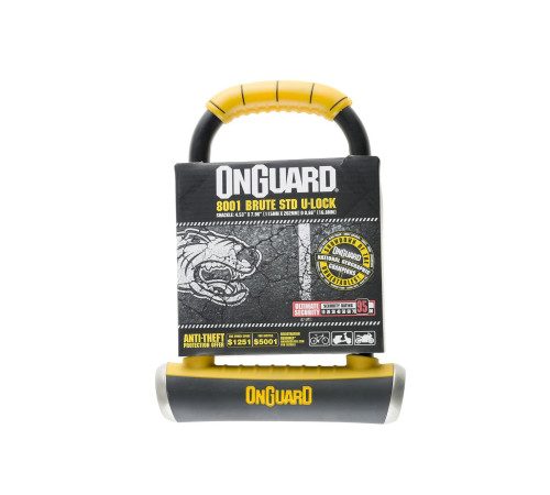 Велозамок ONGUARD Brute STD 8001 U-LOCK - 5 ключів з кодом Велозамок ONGUARD Brute STD 8001 U-LOCK - 5 ключів з кодом