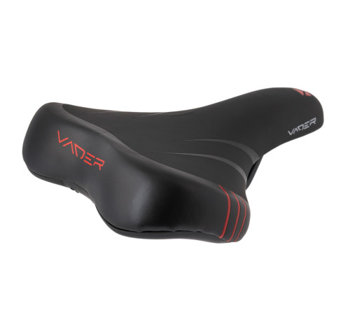 Сідло жіноче кросове MTB VADER VD1152 F-05, чорно-червоне Сідло жіноче кросове MTB VADER VD1152 F-05, чорно-червоне