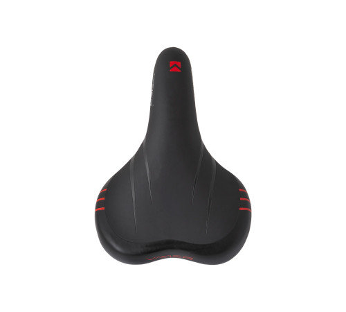 Сідло жіноче кросове MTB VADER VD1152 F-05, чорно-червоне Сідло жіноче кросове MTB VADER VD1152 F-05, чорно-червоне