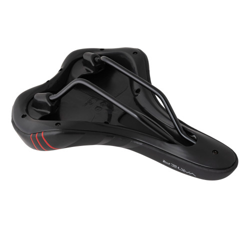 Сідло жіноче кросове MTB VADER VD1152 F-05, чорно-червоне Сідло жіноче кросове MTB VADER VD1152 F-05, чорно-червоне