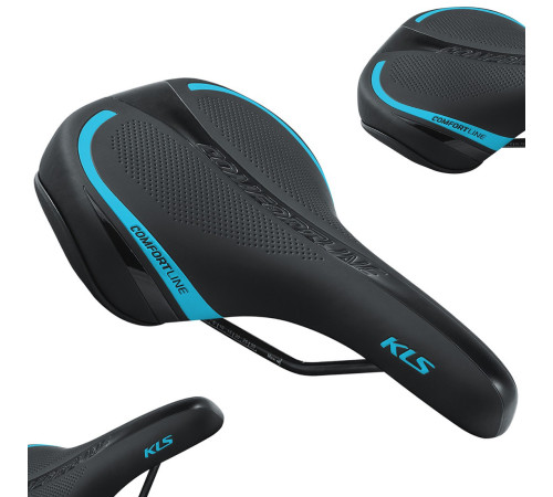 Сідло KELLYS COMFORTLINE 017 262x191 мм чорно-синій Сідло KELLYS COMFORTLINE 017 262x191 мм чорно-синій