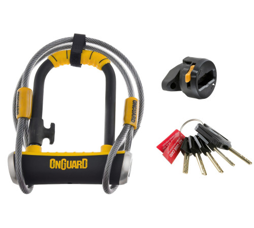 Велозамок ONGUARD PitBull MINI 8008 U-LOCK + Трос 120см - 14мм 90мм 140мм - 5х Ключів Велозамок ONGUARD PitBull MINI 8008 U-LOCK + Трос 120см - 14мм 90мм 140мм - 5х Ключів