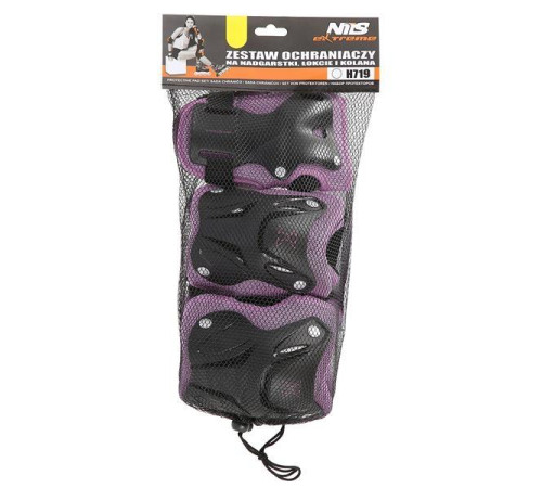 Набір протекторів H719 Nils Extreme - чорно-фіолетовий/розмір L