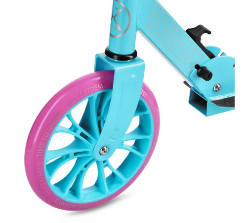 Самокат складний Nils ExtremeHM1302, блакитно-рожевий