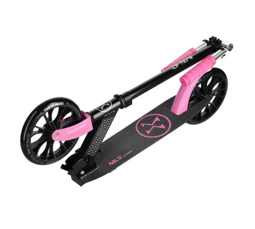 Самокат складний Nils Extreme HM1302, чорно-рожевий