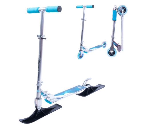 Дитячий самокат 2в1 WORKER Snow Spider PRO блакитний