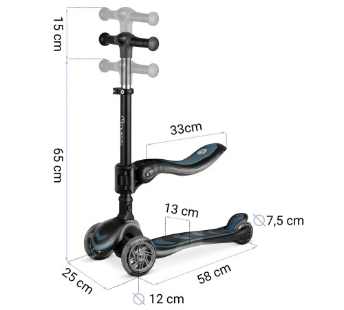 Самокат дитячий Nukido Filippo чорний