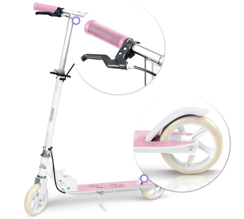 Самокат дитячий Ricokids Kodi біло-рожевий