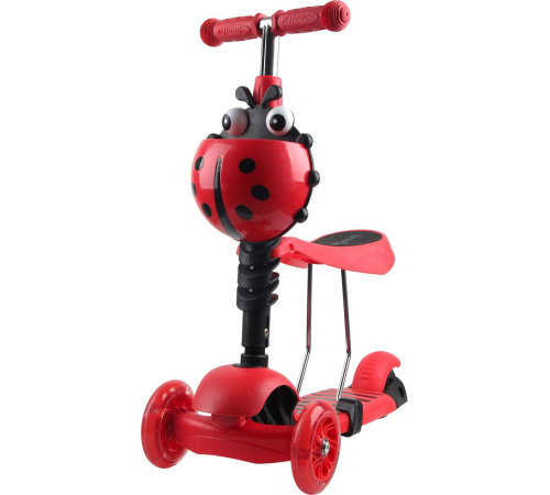Дитячий самокат триколісний Enero Сонечко червоний