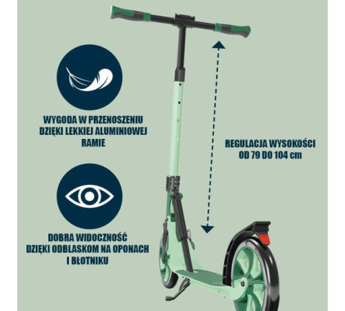 Самокат HUDORA BIGWHEEL Advanced 205 (14151) зелений