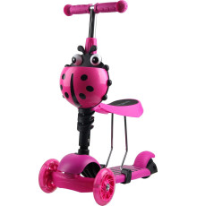 Самокат дитячий триколісний Enero Сонечко рожевий
