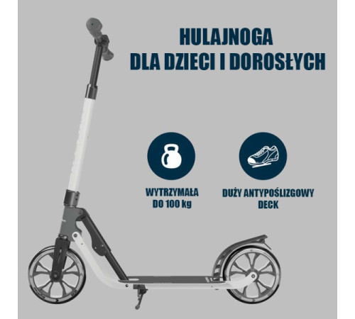 Самокат HUDORA BIGWHEEL Advanced 205 (14153) чорно-сірий