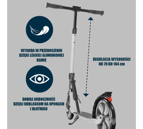 Самокат HUDORA BIGWHEEL Advanced 205 (14153) чорно-сірий