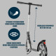 Самокат HUDORA BIGWHEEL Advanced 205 (14153) чорно-сірий