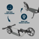 Самокат HUDORA BIGWHEEL Advanced 205 (14153) чорно-сірий