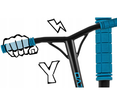 Самокат трюковий SOKE EVO чорно-синій