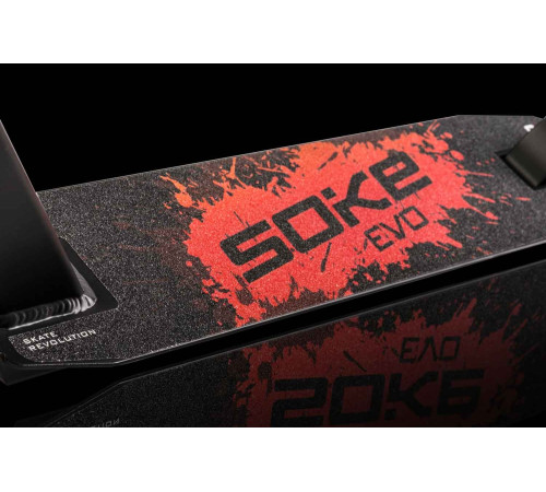 Самокат трюковий SOKE EVO чорно-червоний