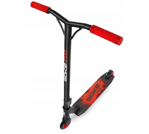 Самокат трюковий SOKE EVO чорно-червоний