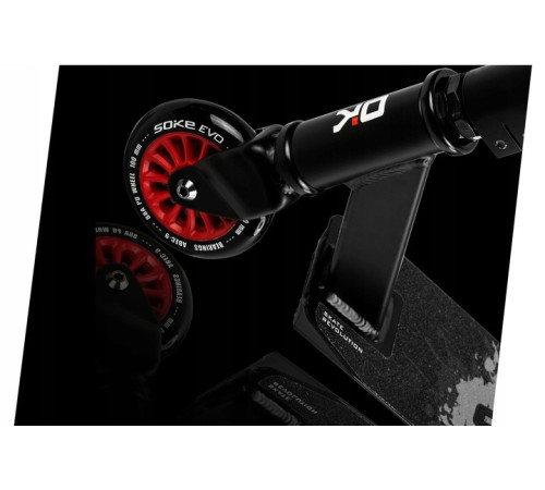 Самокат трюковий SOKE EVO чорно-червоний