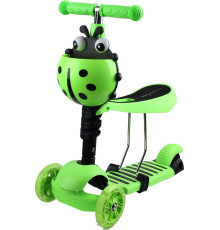 Самокат дитячий триколісний Enero Сонечко зелений