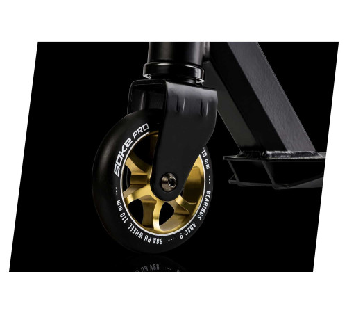 Самокат трюковий SOKE PRO золотисто-чорний