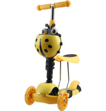 Самокат дитячий триколісний Enero Сонечко жовтий