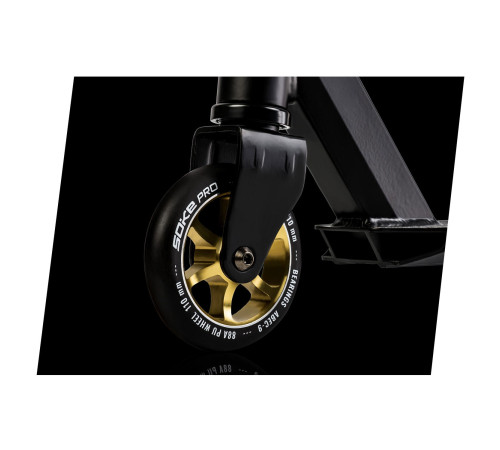 Самокат трюковий SOKE PRO золотисто-чорний