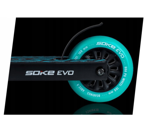 Самокат трюковий SOKE EVO чорно-бірюзовий