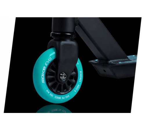 Самокат трюковий SOKE EVO чорно-бірюзовий