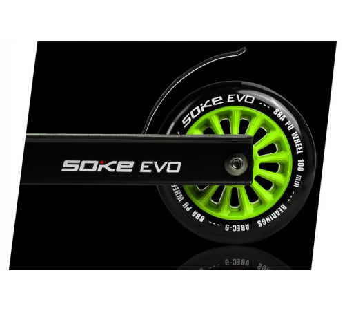 Самокат трюковий SOKE EVO чорно-зелений