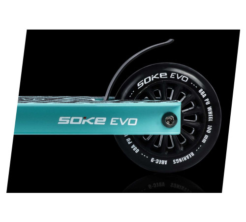 Самокат трюковий SOKE EVO бірюзово-чорний
