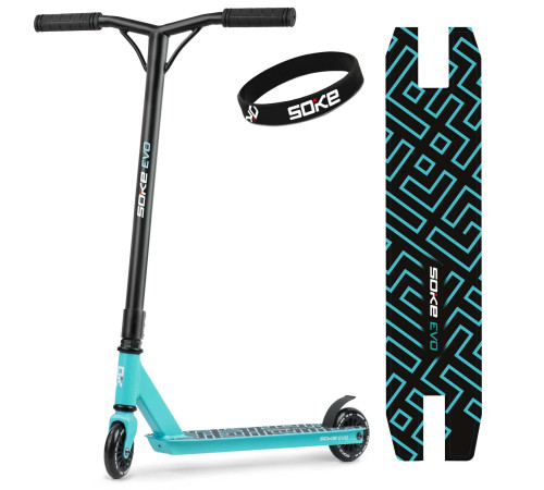 Самокат трюковий SOKE EVO бірюзово-чорний