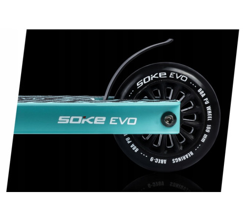 Самокат трюковий SOKE EVO бірюзово-чорний