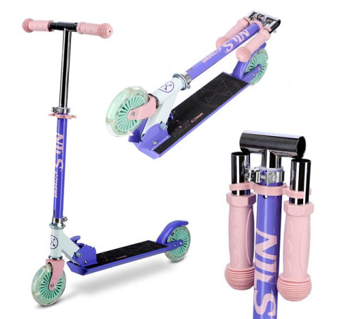 Дитячий самокат NILS EXTREME HD120L фіолетовий