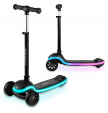 Дитячий самокат триколісний Ricokids Leddi чорний