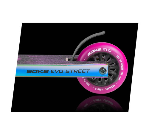 Самокат трюковий SOKE EVO чорно-фіолетовий