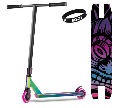 Самокат трюковий SOKE EVO чорно-фіолетовий