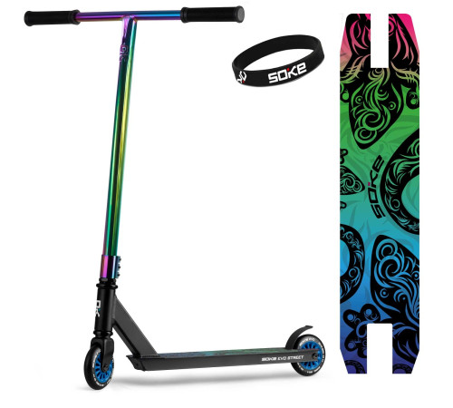 Самокат SOKE EVO чорно-зелений