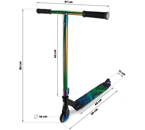 Самокат SOKE EVO чорно-зелений