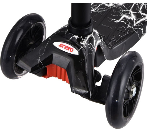 Дитячий самокат триколісний Enero Maxi Thunderstorm чорний