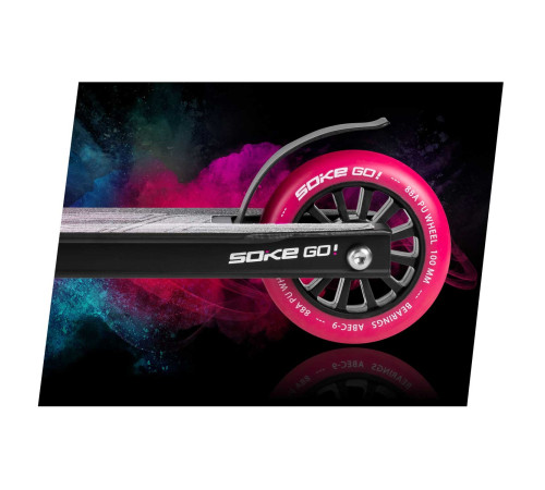 Самокат трюковий SOKE GO чорно-рожевий