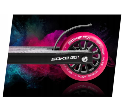 Самокат трюковий SOKE GO чорно-рожевий