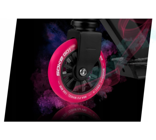 Самокат трюковий SOKE GO чорно-рожевий