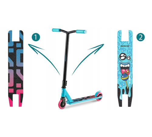 Самокат трюковий SOKE GO бірюзовий