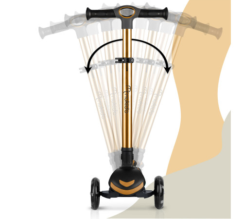 Самокат дитячий триколісний Nukido Filippo золотистий