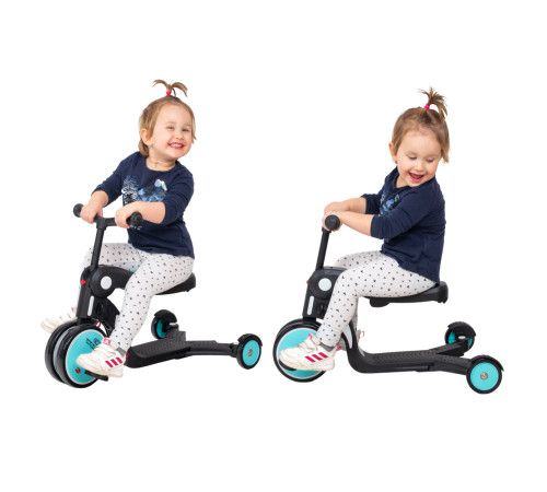 Самокат дитячий триколісний 5в1 WORKER Finfo блакитний