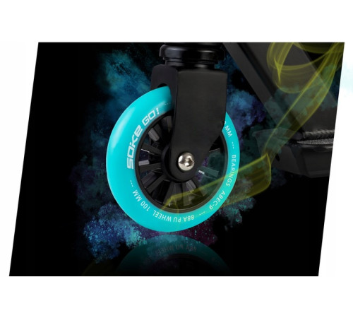 Самокат трюковий SOKE GO чорно-бірюзовий