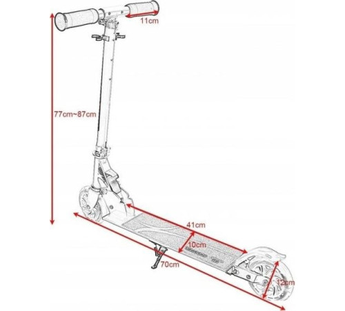 Синій скутер Costway (SP0547BL) Синій скутер Costway (SP0547BL)